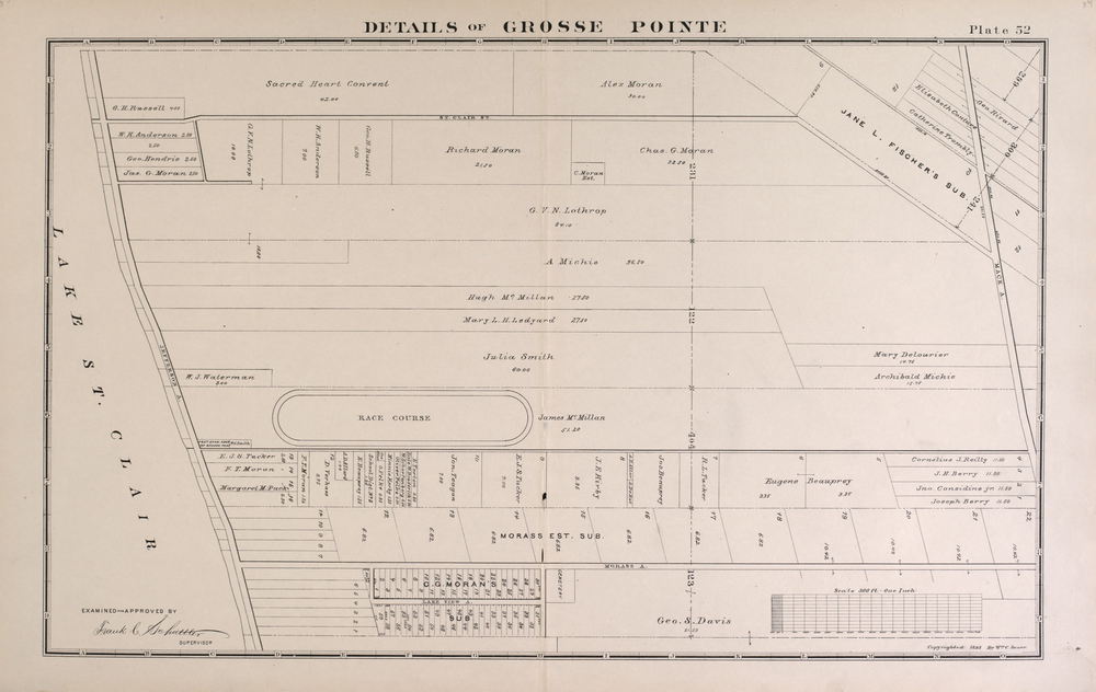 Grosse Pointe Race Track - Historical Map